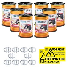 2000m Weideband gelb orange Niro 10mm Weidezaun Zaun Band Weide Weidezaunband