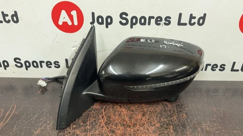 2014-2017 NISSAN QASHQAI J11 NS PASSENGER SIDE BLACK 13 WIRE CAMERA WING MIRROR