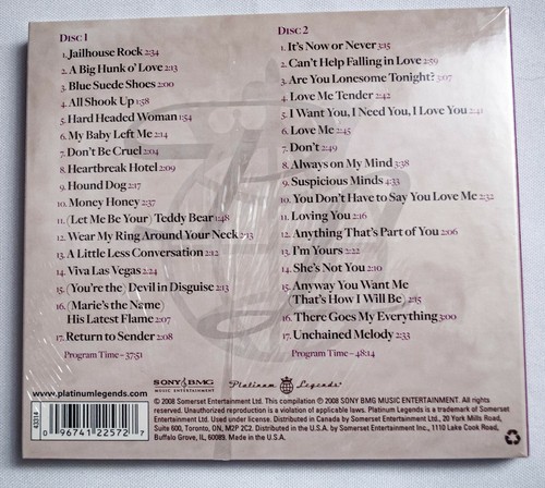 Elvis Timeless Favorites by Elvis Presley 2 CDs 2008 Sony BMG Entertainment NEW - Picture 2 of 2