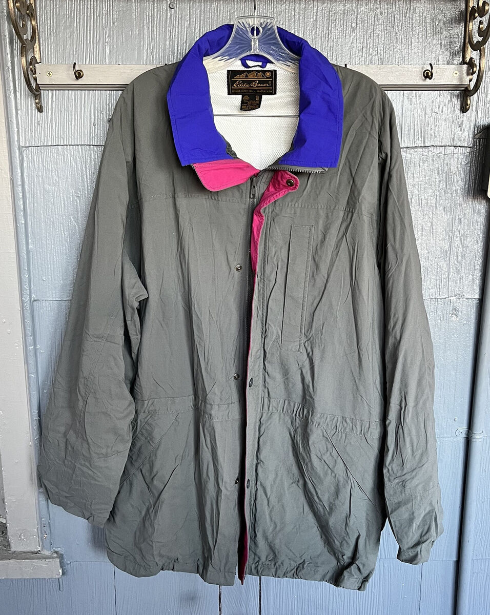 Vintage Eddie Bauer Jacket Men's XL Long Zip Up WIndbreaker Vintage Eddie Bauer Jacket Men's XL Long Zip Up WIndbreaker
