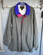 Vintage Eddie Bauer Jacket Men  s XL Long Zip Up WIndbreaker 80s Mesh Lined Nylon