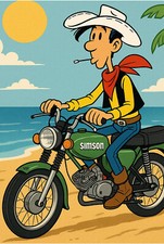 Blechschild SIMSON LUCKY LUKE 30x20 cm Metallschild Vintage Nostalgie (0350906)