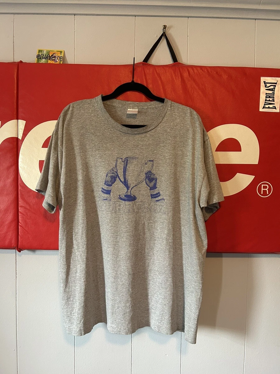 1998 Supreme Trophy Tee Size XL Grey / Blue Vintage Rare Archive
