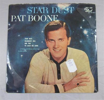 PAT BOONE 45 EP RECORD DOT PICTURE SLEEVE STAR DUST SWEEDEN 1958