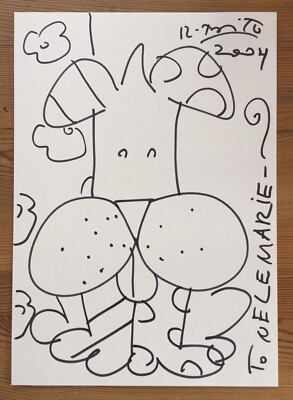 18) Romero Britto signiert original Zeichnung Unterschrift Autogramm signed