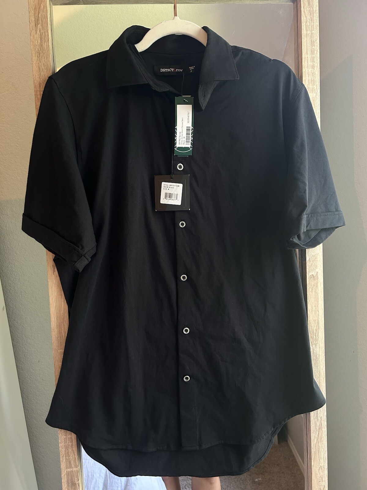 FILA NWT Stitch Fix DSTRCT & row Jersey Short Sleeve Black T Shirt Medium