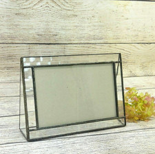 Clear Acrylic/Metal Photo Frame Horizontal Picture Display Home Room D cor Gift