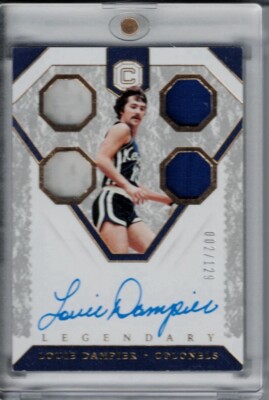 2018-19 Cornerstones Legendary Louie Dampier Auto 02/129 Kentucky Colonels HOF