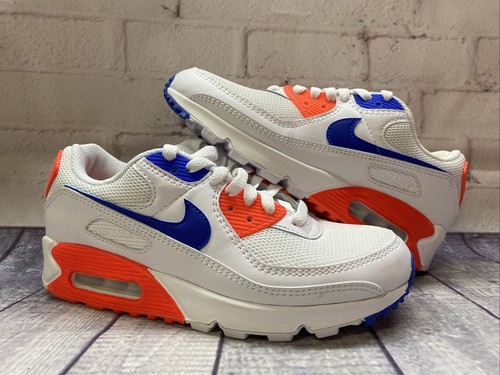Nike Air Max 90 White Blue Crimson Shoes CT1039-100 Women's Size 7 NEW |  eBay