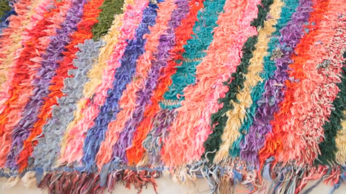 3x6 Vintage Moroccan Berber Handmade Wool Area Rug - Berber Shag Wool Carpet - Video 1 of 1
