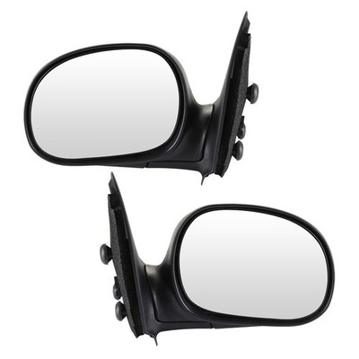 Pair Black Mirrors For 1997-2004 Ford F150 Left & Right Side Manual Fold