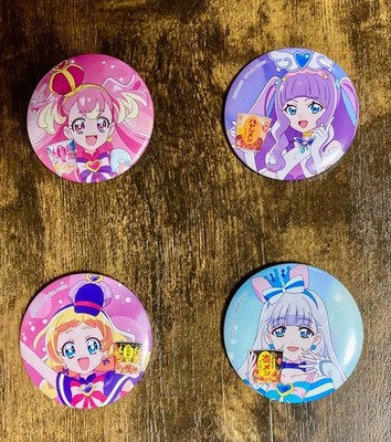 Nissin Curry Meshi Collab Precure Can Badge 4pc Set Limited Rare Edition