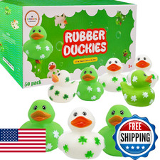 The Dreidel Company St. Patrick's Holiday Rubber Duck Toy Duckies for Kids, Bath