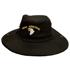 101st airborne screaming eagle embroidered boonie hat with neck string