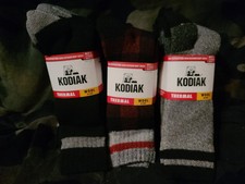 9 Pairs Kodiak Thermal Wool Socks Men's Size 7-12 Full Cushioning Outdoor