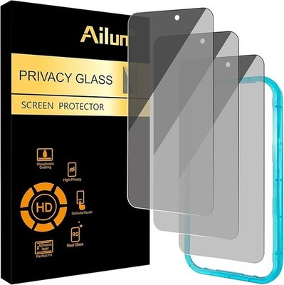 Ailun 3 Pack for iPhone 17 Pro Privacy Screen Protector [6.3 inch] with... 