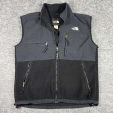 The North Face Denali Vest Mens L Black Fleece Full Zip Sleeveless Jacket 13011