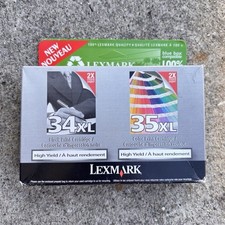 Lexmark Genuine 34XL Black 35XL Tri-Color Inkjet Cartridge Multipack