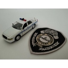 Roadchamps 1:43 Diecast Police Cruiser and Agency Police Patch Frankfort PD
