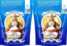 Viking French Gray Celtic Salt 2PK Gourmet Organic Salt  Spice 80+min Superfood