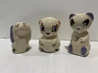 Vintage  3 Piece Shawnee Pottery Mini Squirrel, Mini Panda, & Pekingese Dog