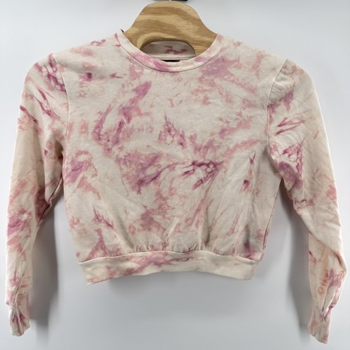 AFRM Sweatshirt Damen Medium Batik Pullover Rundhals Langarm Baumwollmischung