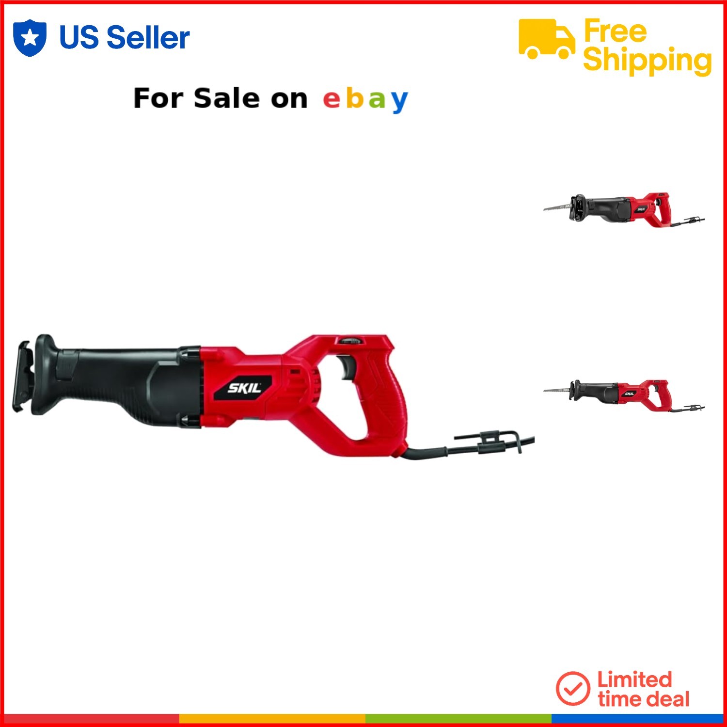 7.5-Amp Corded Reciprocating Saw Blade for Fast Metal and Wood Cutting