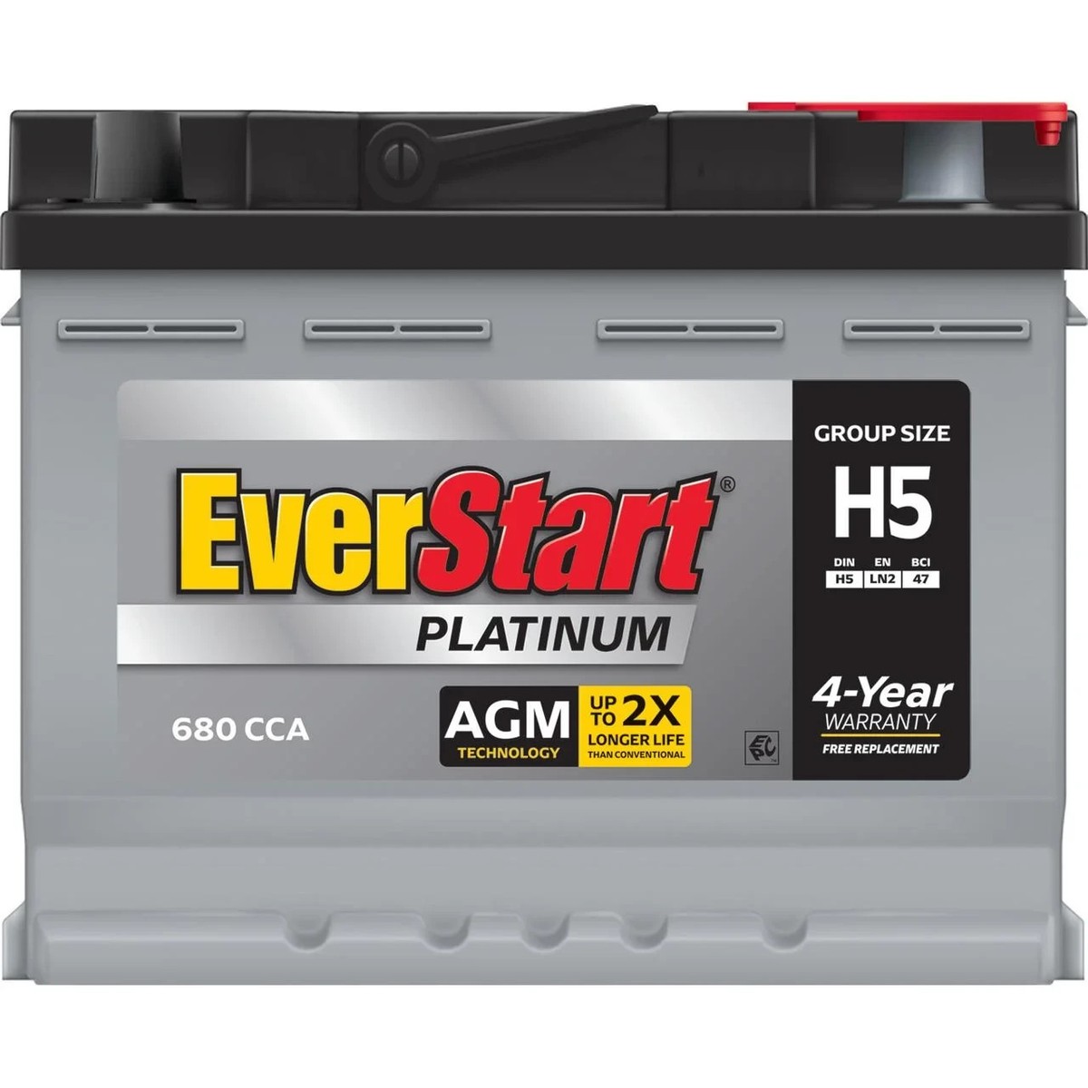 EverStart Platinum BOXED AGM Automotive Battery, Group Size H5