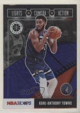 2019 NBA Hoops Premium Stock Lights Camera Action Purple Karl-Anthony Towns 06tg