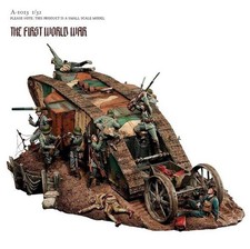 1/32 10pcs Resin Model Kit Battle Tanks + Platforms WW1 A-1013 Unpainted