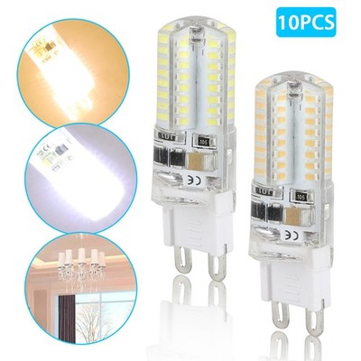 10pcs G9 Warm/White LED Light Bulb Dimmable Energy-saving Super Bright Home Lamp