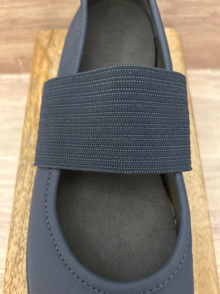 Chinelo plano Camper Girl Nina couro azul Mary Jane balé tamanho 37 EUA 6.5 - Imagem 3 de 4