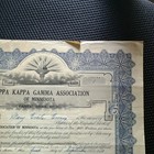 Vintage 1913 Kappa Kappa Gamma Assn of Minnesota Cert capital stock Scripophily — photo 3