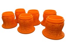 6 Orange Marble Displays - For 5/8" - 1 Marbles - Lot 8548