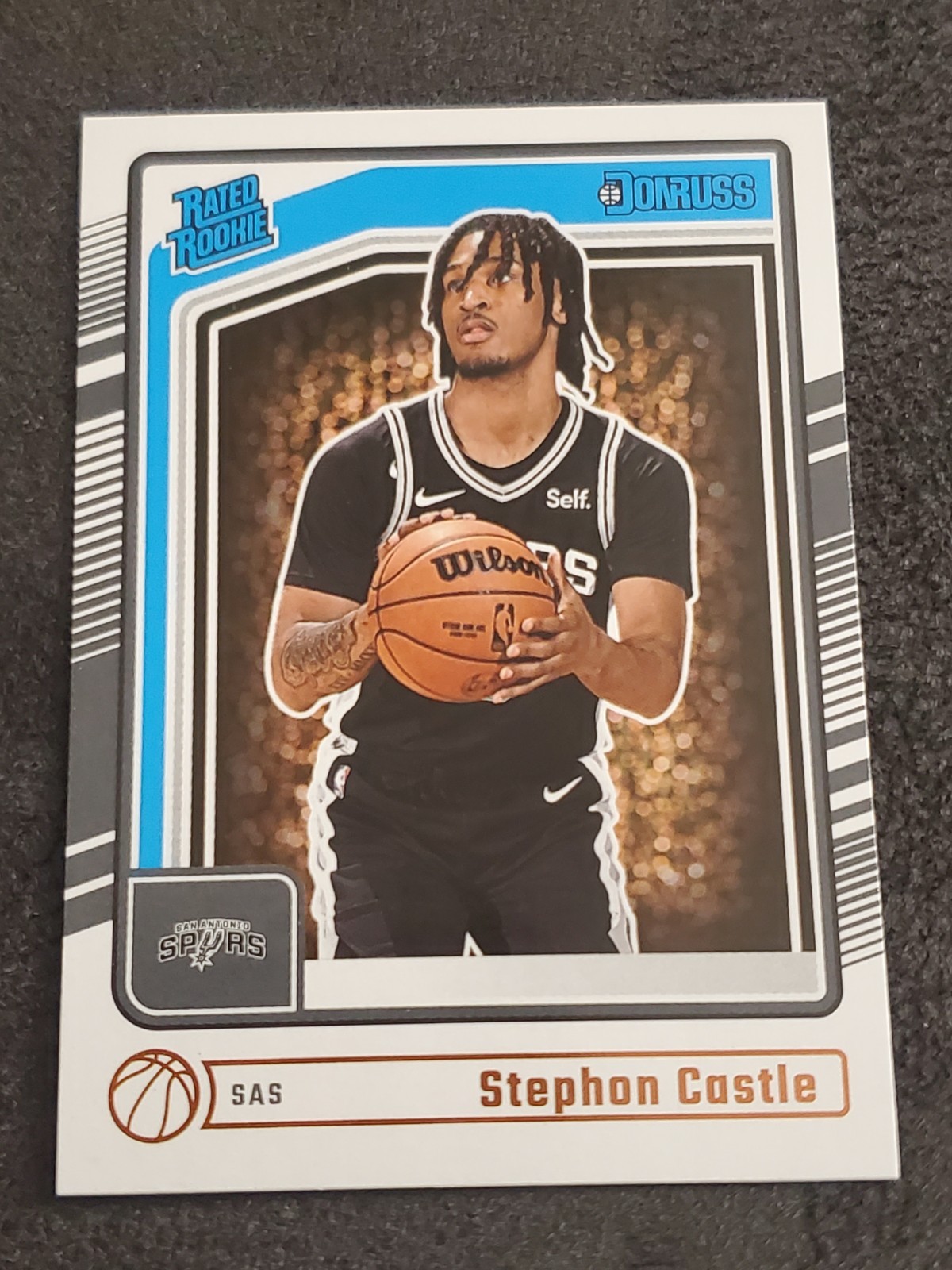 2024-25 Donruss Basketball Rated Rookie RC Stephon Castle #244 San Antonio Spurs