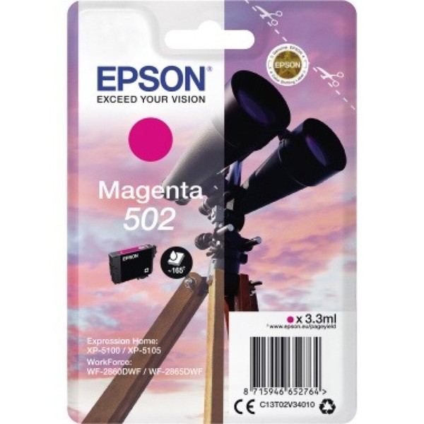 Epson Druckerpatrone 502 (C13T02V34010) Magenta-image