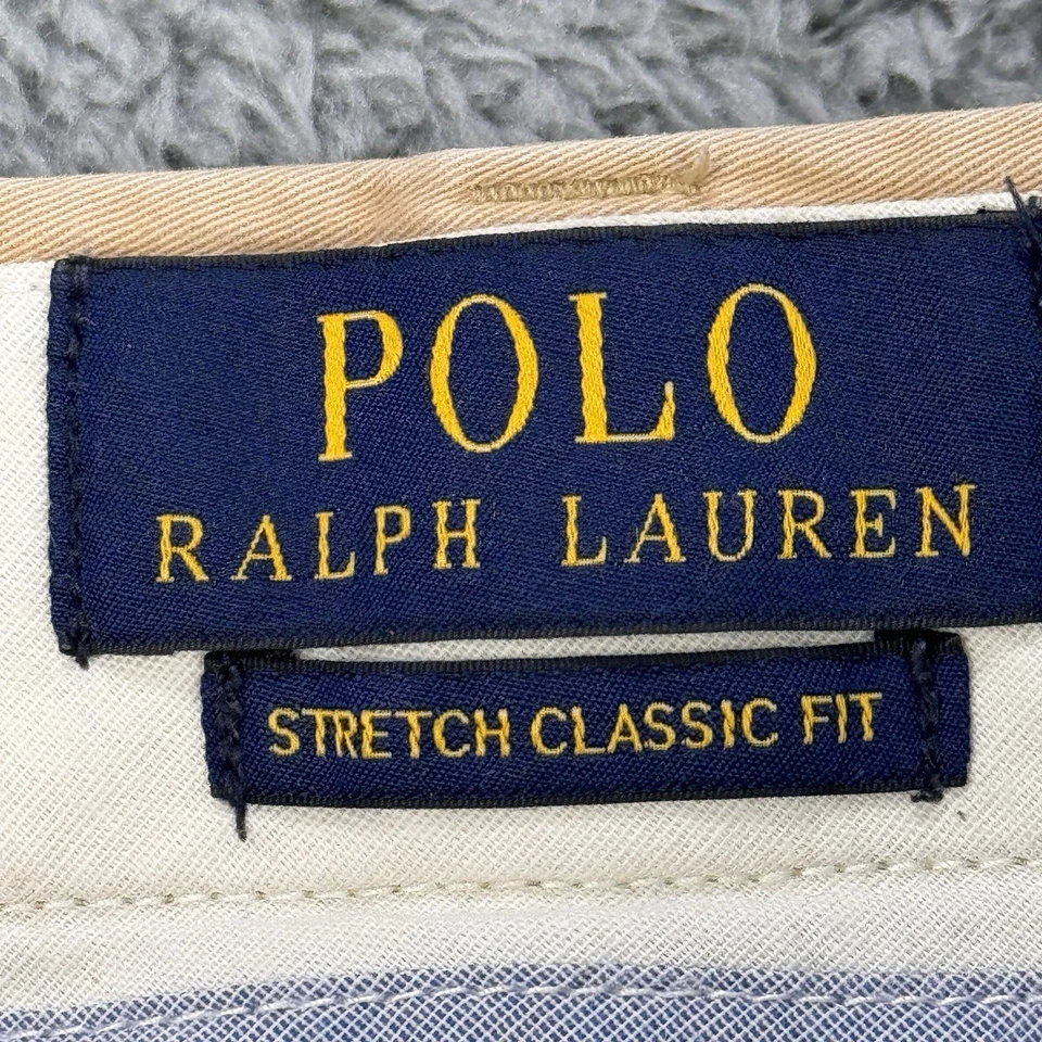 Polo Ralph Lauren Chino Shorts Men 48B  Stretch Camp Golf Preppy 9" Classic Fit - Image 2 of 4