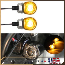 Universal 2X LED Motorcycle Turn Signals Indicator Amber Blinker Light Lamp