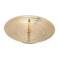 Kerzen -Rillen-Teller Mit Dorn Ø12Cm Kerzenteller Messing Gold Kerzenhalter Deko