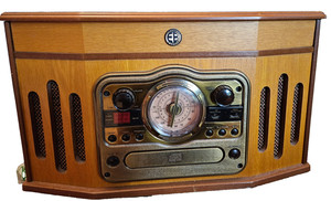 Electro Brand Wood AM/FM CD Record Player Stereo System 9203 - PARTS/REPAIR