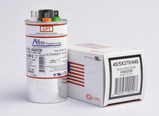 45 5 uf/Mfd Round Dual Universal Capacitor AmRad USA2236 - Used for 370 or 4