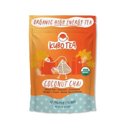 Organic High Caffeine Spiced Coconut Blend Coconut Chai Black Tea Bags - 20ct
