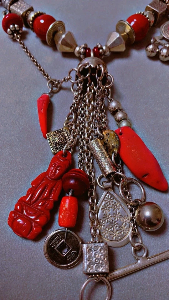 Superbe imposant collier Reminiscence Paris French couture necklace bouddha - Photo 3/4