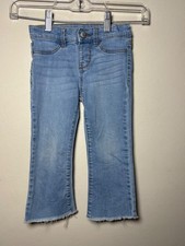 OshKosh B  gosh Toddler Girl Light Blue Flare Jeans Raw Hem Size 4T