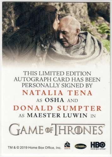 Game of Thrones Complete Series - Donald Sumpter / Natalia Tena - Dual Auto v1 - Picture 2 of 2