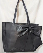 Karl Lagerfeld Paris Shoulder Tote with Bow Preowned Flawed See Photos