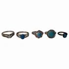 Vintage Ring Lot Some Silver Vtg Jewelry Mixed Collection Costume
