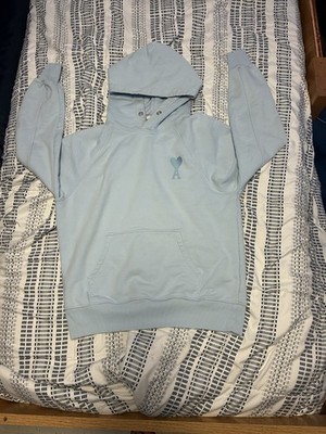 Ami Paris Blue Pullover Hoodie Size L