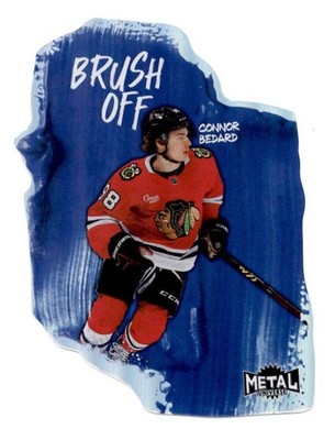 CONNOR BEDARD 2025/26 UD METAL UNIVERSE #21BO DIE-CUT BRUSH OFF (RARE SSP) T7310