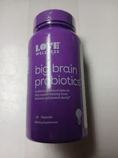 Love Wellness Big Brain Probiotics Nootropics Healthy Brain 30 Count Exp. 2/2026